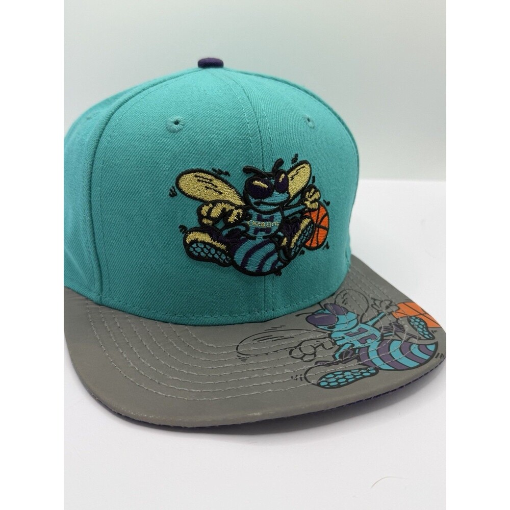 New Era 9FIFTY Charlotte Hornets Hardwood Classics Hugo Mascot Snapback Hat Teal